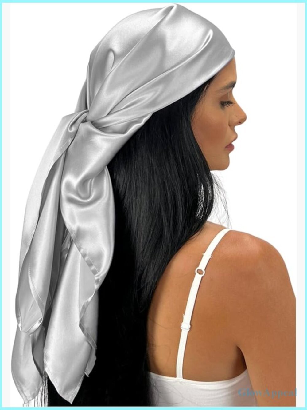 36" Pure Mulberry Silk Square Scarf Hair Wrap for Sleeping 19 Momme